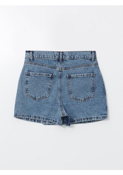 Yeni Sezon Standart Fit Kadin Jean Sort Etek - S53991Z8