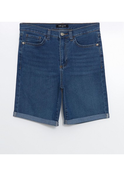 Yeni Sezon Bermuda Fit Kadin Jean Sort - S5JF46Z8