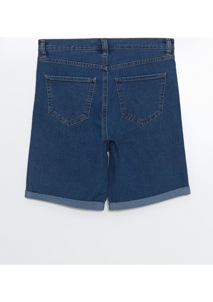 Yeni Sezon Bermuda Fit Kadin Jean Sort - S5JF46Z8