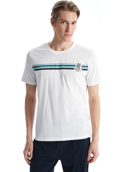 Yeni Sezon Standart Kalip Erkek Sortlu Pijama Takimi - S57106Z8
