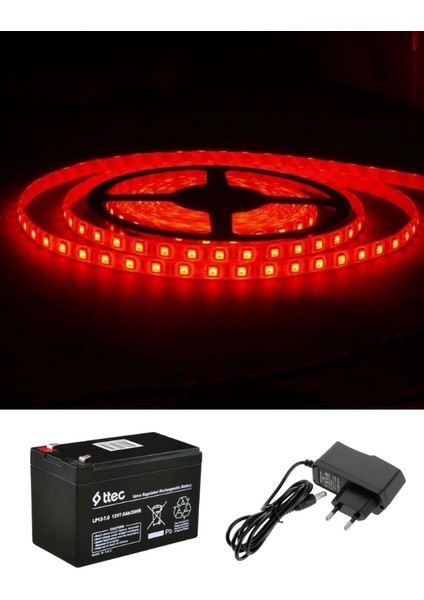 Taşınabilir Şerit LED Aydınlatma ve Akü Seti