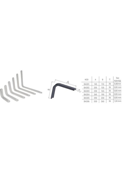 BA301 Beyaz 5x6 cm Lüks Raf Altı 4 Adet fiyatları