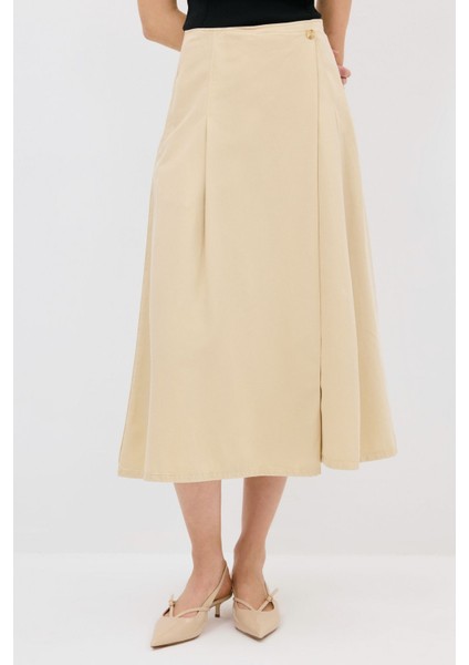 Pileli Midi Etek Bej 12744992000