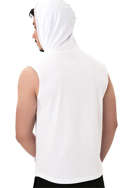 Icon Kapüşonlu Kolsuz T-Shirt Beyaz fiyatları