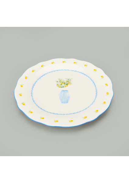 Kitchen Limecello Porselen Pasta Tabağı - Renkli - 20 cm