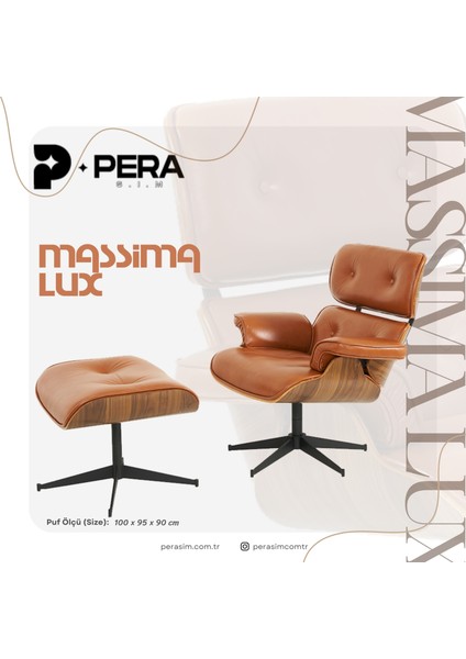 Massima Lux Berjer ve Puf (Hakiki Deri)