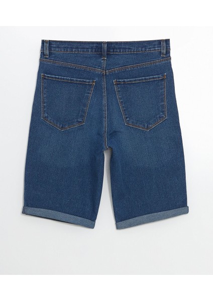 Yeni Sezon Dar Fit Kadin Jean Sort - S5DN09Z8