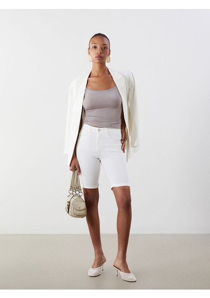 Yeni Sezon Bermuda Fit Kadin Jean Sort - S5DN11Z8