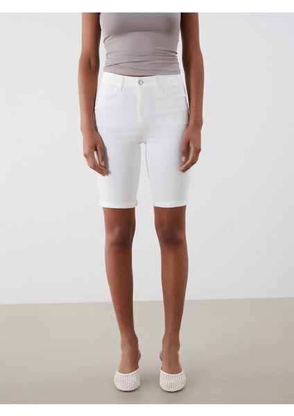 Yeni Sezon Bermuda Fit Kadin Jean Sort - S5DN11Z8