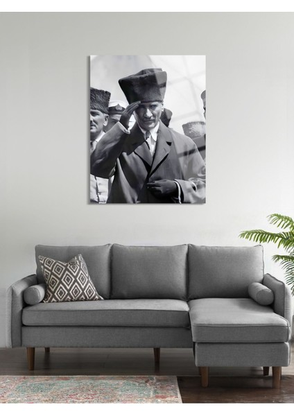 Atatürk Cam Tablo - Cam Tablolar - Atatürk Tablo - Atatürk Portresi - Atatürk Tablosu - ATA060