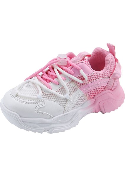 Junisteps File Detaylı Hava Alabilen Çocuk Spor Ayakkabı - Pembe