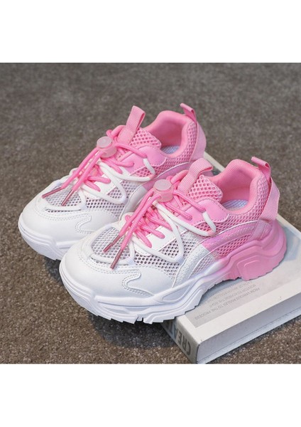Junisteps File Detaylı Hava Alabilen Çocuk Spor Ayakkabı - Pembe fırsatları