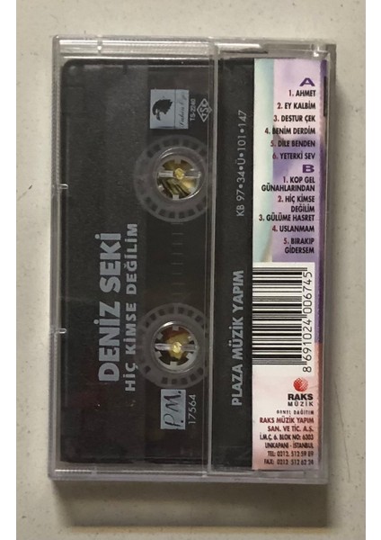 Deniz Seki Hiç Kimse Değilim Kaset (Orjinal Dönem Baskı Kaset) fiyatları