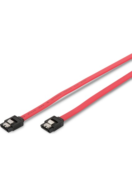 Sata Kablosu, Sata Iı/ııı, L-Tipi Dişi - L-Tipi Dişi, 0.3 Metre, Düz, Ul, Kırmızı Renk