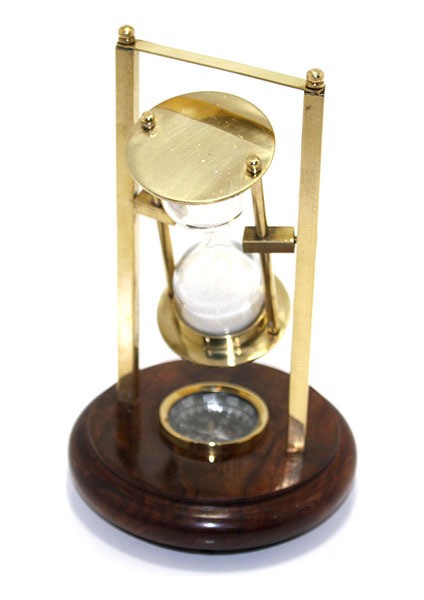 Pirinç Pusulalı Kum Saati Model 5