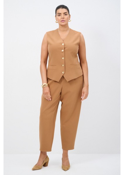 Gabardin Yelek Camel 179L9404000