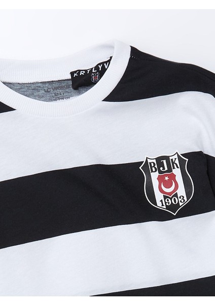 Yeni Sezon Besiktas Baskili Cizgili Erkek Cocuk Tisort - S5G212Z1 fırsatları