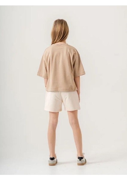 Kız Çocuk Pamuklu 74 Yazılı Şortlu Takım indirimleri