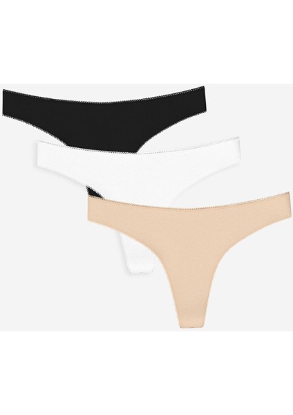 Yeni Sezon Duz Tanga Kulot 3'lu Paket - S50627Z8