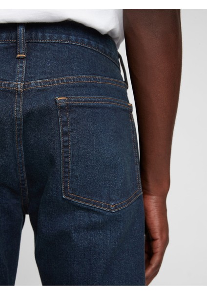 Erkek Lacivert Slim Washwell™ Jean Pantolon fırsatları