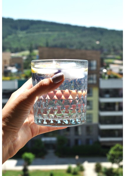 6'lı Cam Meşrubat Bardağı Su Kokteyl Bardak Soğuk Kahve Bardağı 340 Ml-Istiridye