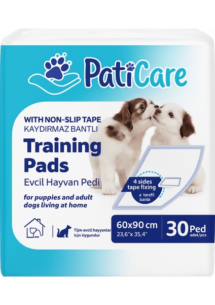 Paticare 60X90 cm 30'lu Yapışkanlı Kedi Köpek Çiş Pedi Mavi