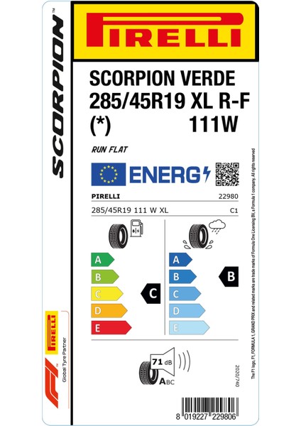 285/45 R19 111W Xl Rft * Scorpıon Verde Oto Yaz Lastigi (Üretim Yılı:2024)