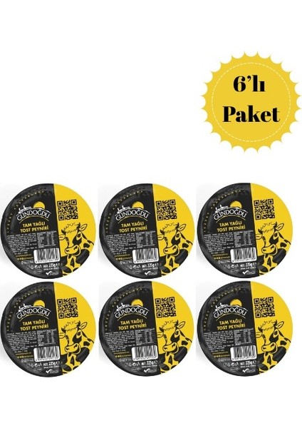Tost Peyniri 225 gr 6'lı Paket - 1350 gr