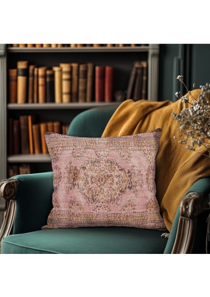 Etnik Desenli Yastık Baskı Kilim Kırlent Kılıfı