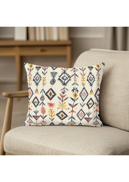 Anadolu Medeniyetleri Desenli Yastık Kılıfı