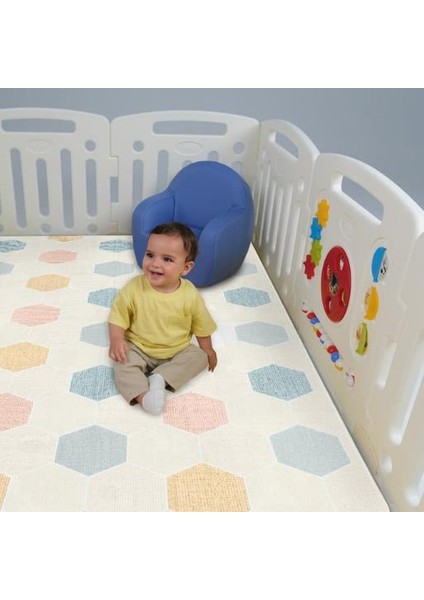 Pastel Honeycomb Oyun Matı ve Halısı 210cm x 140cm, 12 mm