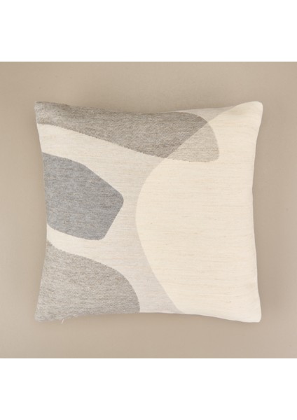 Soft Zarmine Kırlent - Ekru / Gri - 40X40 cm