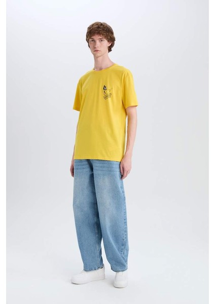 Yeni Sezon %100 Pamuk Looney Tunes Regular Fit Bisiklet Yaka Kısa Kollu Tişört fiyatları