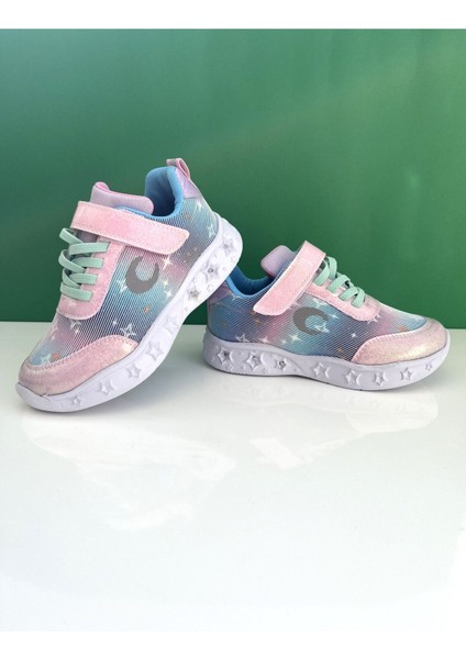Işıklı Taban Cırtlı Renkli Çocuk Sneaker