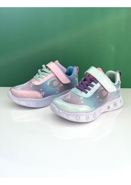 Işıklı Taban Cırtlı Renkli Çocuk Sneaker