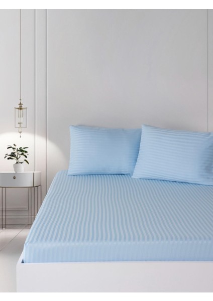 Silindir Pvc Çantalı %100 Pamuk Saten Lastikli Çarşaf Seti