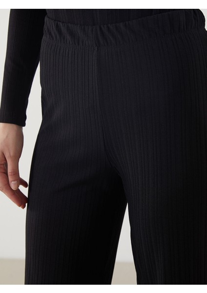 Yeni Sezon Beli Lastikli Dokulu Kadin Pantolon - S5LV73Z8 modelleri