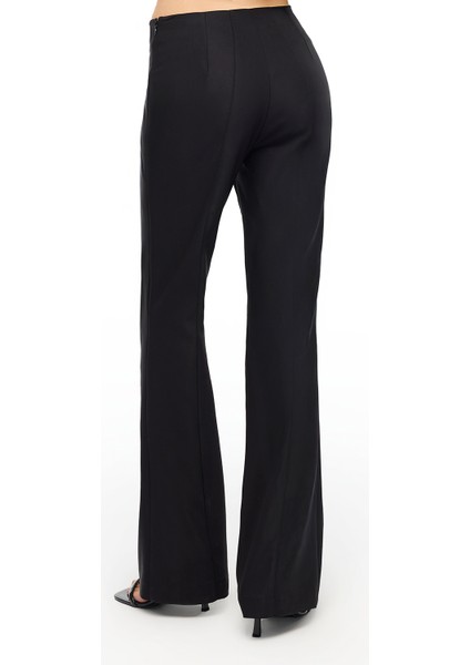 Siyah Dellas Slim Fit Yüksek Bel Pantolon