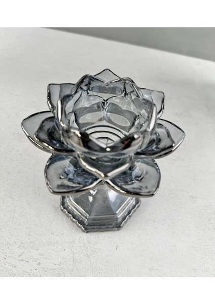 Kristal Ayaklı Lotus Füme Mumluk modelleri