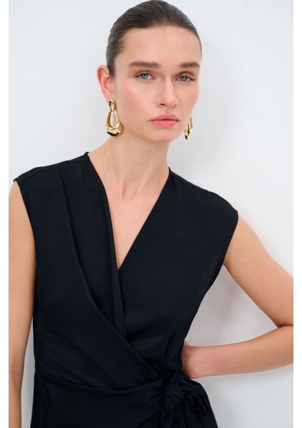 Yandan Bağlamalı Uzun Bluz fiyatları