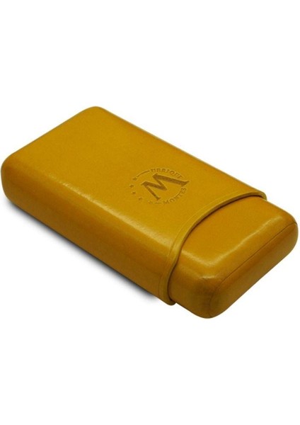 Gerçek Deri El Yapımı Puro Kılıfı Üçlü (52 Ring) Bali