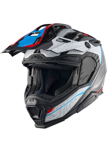 X.wed 3 Furka Karbon Kırmızı-Mavi Kask indirimleri