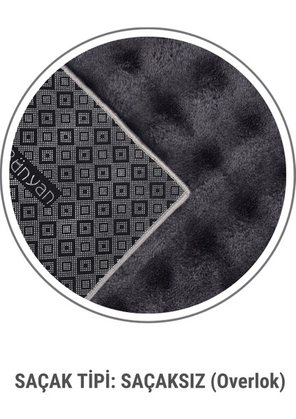 Puffy Bubble Antrasit Halı ve Yolluk | Ekstra Yumuşak, Kaymaz, Yıkanabilir, Dökülme Yapmaz