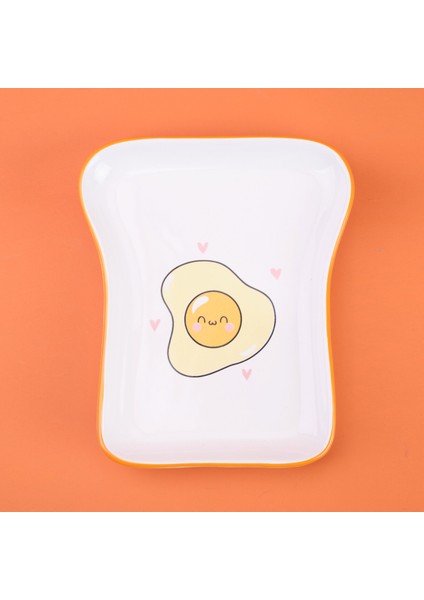 Kitchen Yumurta Desenli Servis Tabağı - Renkli - 19 cm