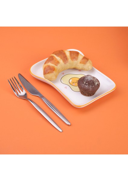 Kitchen Yumurta Desenli Servis Tabağı - Renkli - 19 cm fiyatları