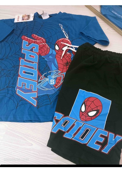 Spaydirmen Baskılı Erkek Çocuk Alt Üst Şortlu Takim fiyatları