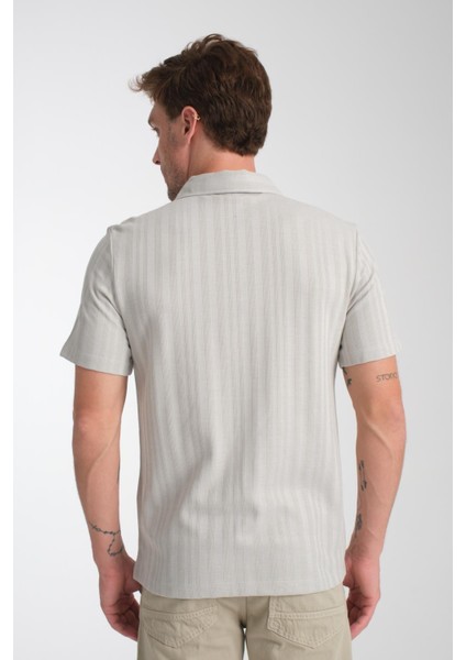 %100 Pamuk Erkek Fermuar Detaylı T-Shirt - Soft ve Basic Günlük Kullanım fırsatları