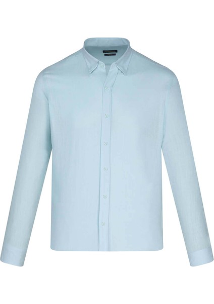 Mavi Comfort Fit 100% Pamuk Düğmeli Yaka Uzun Kollu Casual Gömlek