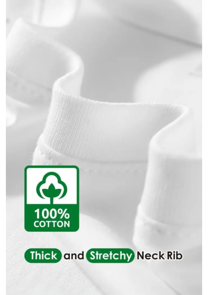 Beyaz Siyah Kırmızı 3'lü Basic Bisiklet Yaka T-Shirt modelleri