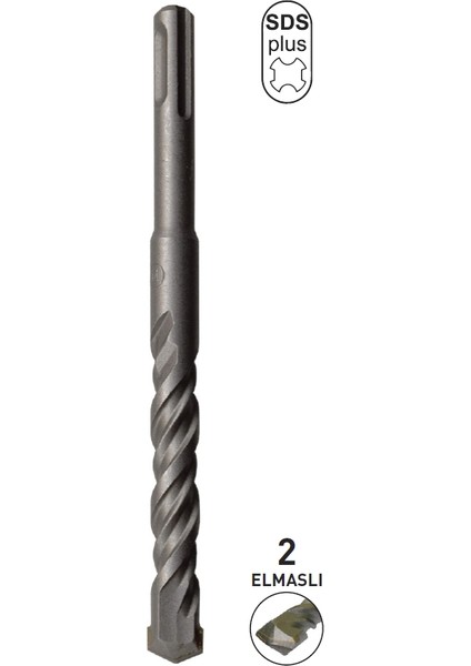 TD50243 16X260MM Sds-Plus 2 Elmaslı Matkap Ucu